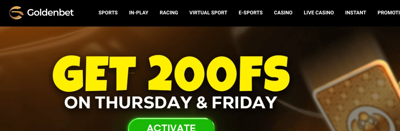 Goldenbet homepage screenshot — May 2026