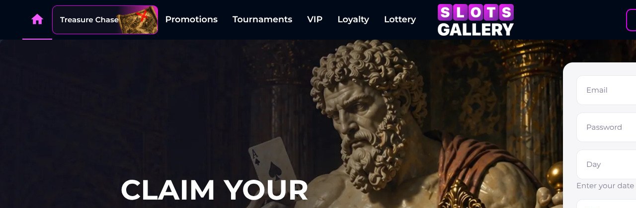 Slots Gallery homepage screenshot — May 2026